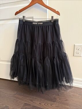 Dream Catcher Black Tiered Tulle A-Line Skirt